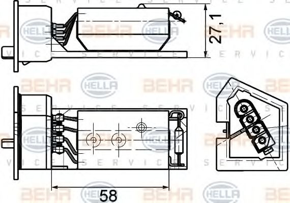BEHR HELLA SERVICE 9XX 351 029-131