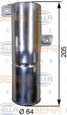 Осушитель, кондиционер BEHR HELLA SERVICE 8FT 351 193-261 Осушитель, кондиционер BEHR HELLA SERVICE 8FT 351 193-261