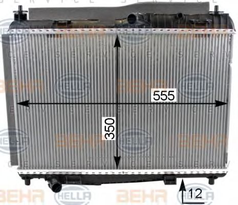 Радиатор, охлаждение двигателя BEHR HELLA SERVICE 8MK 376 701-641 Радиатор, охлаждение двигателя BEHR HELLA SERVICE 8MK 376 701-641