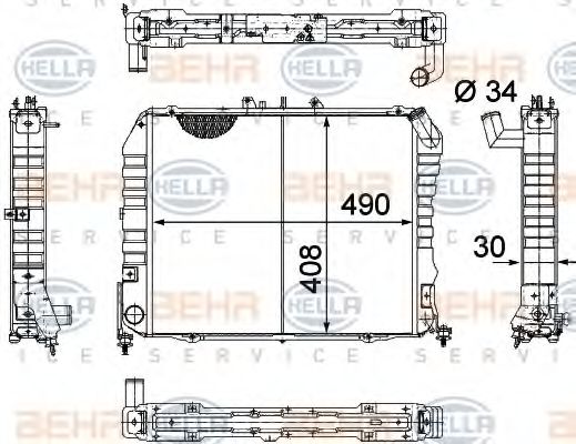 BEHR HELLA SERVICE 8MK 376 705-701