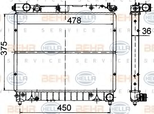 BEHR HELLA SERVICE 8MK 376 707-051