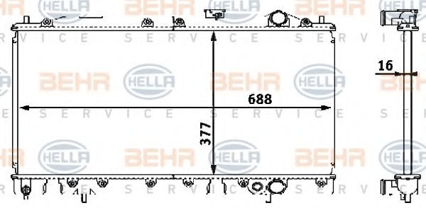 BEHR HELLA SERVICE 8MK 376 708-401