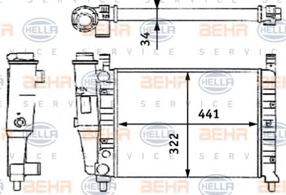 BEHR HELLA SERVICE 8MK 376 714-051