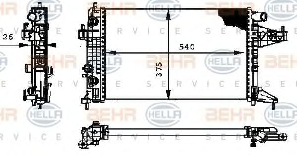 BEHR HELLA SERVICE 8MK 376 714-351