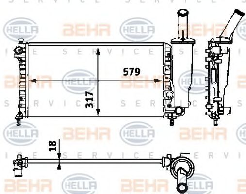 BEHR HELLA SERVICE 8MK 376 718-581