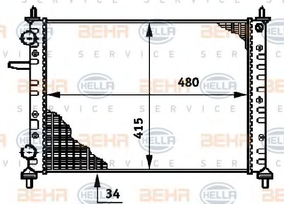 BEHR HELLA SERVICE 8MK 376 720-341