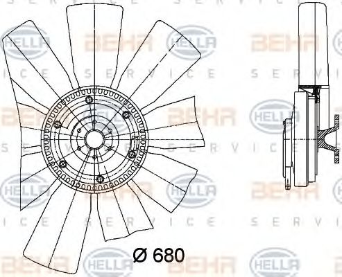 BEHR HELLA SERVICE 8MV 376 729-421