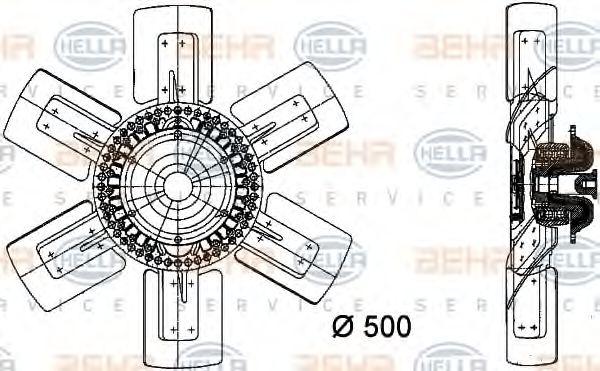 BEHR HELLA SERVICE 8MV 376 730-191 BEHR HELLA SERVICE 8MV 376 730-191