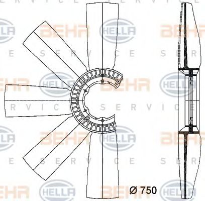 BEHR HELLA SERVICE 8MV 376 733-161