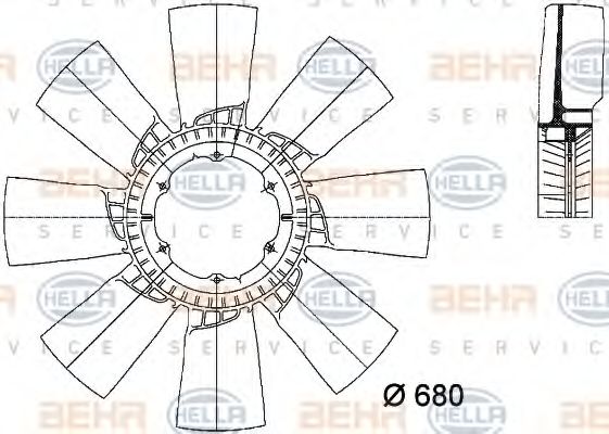 BEHR HELLA SERVICE 8MV 376 733-271