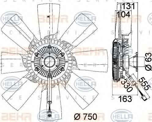 BEHR HELLA SERVICE 8MV 376 758-281