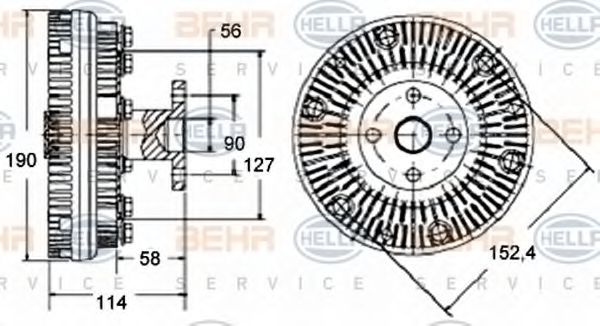 BEHR HELLA SERVICE 8MV 376 758-551 BEHR HELLA SERVICE 8MV 376 758-551