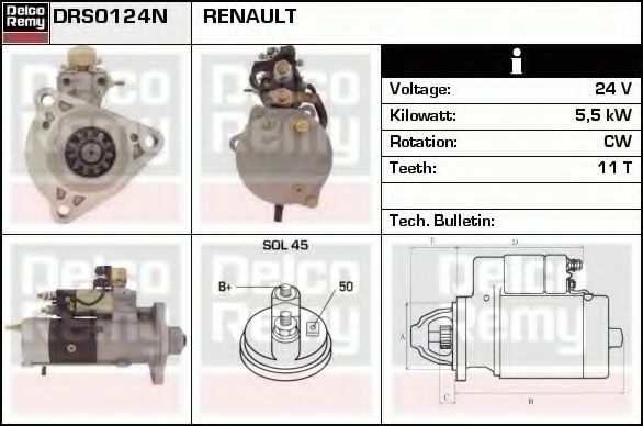 DELCO REMY DRS0124N