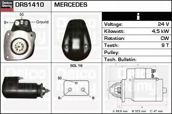 DELCO REMY DRS1410