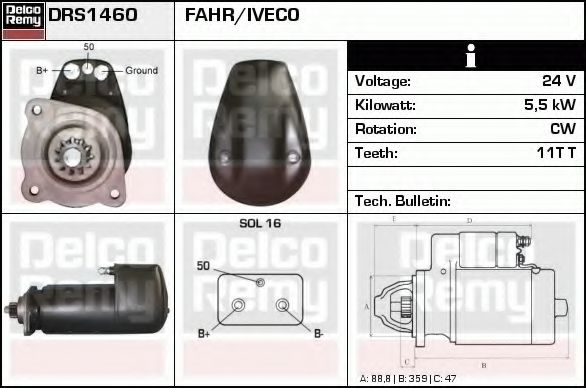DELCO REMY DRS1460