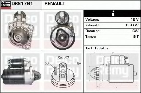 DELCO REMY DRS1761