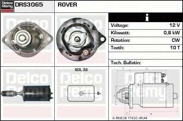 DELCO REMY DRS3065