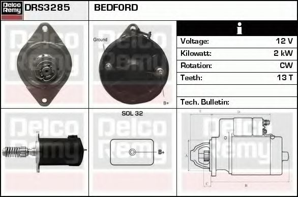 DELCO REMY DRS3285