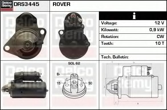 DELCO REMY DRS3445