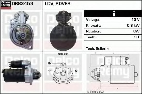 DELCO REMY DRS3453