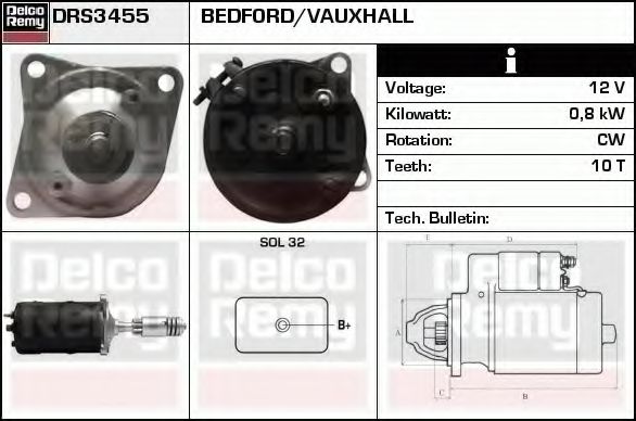 DELCO REMY DRS3455