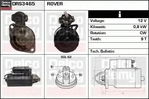 DELCO REMY DRS3465