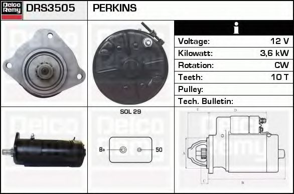 DELCO REMY DRS3505