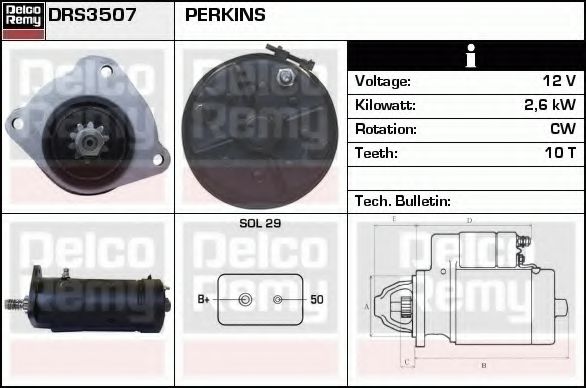 DELCO REMY DRS3507