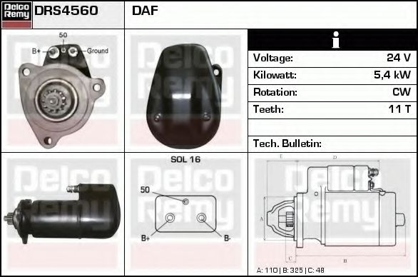 DELCO REMY DRS4560