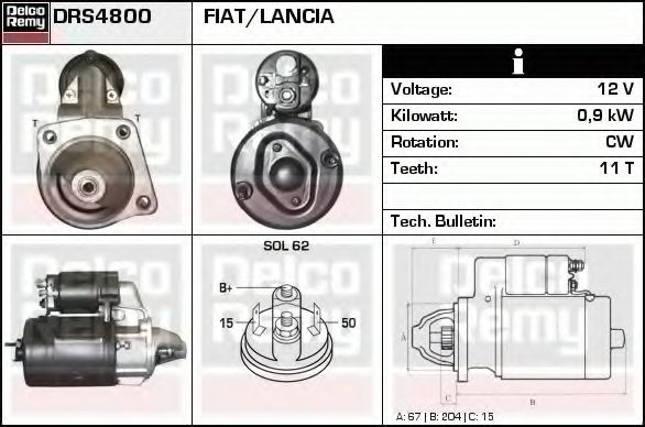 DELCO REMY DRS4800