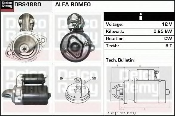 DELCO REMY DRS4880