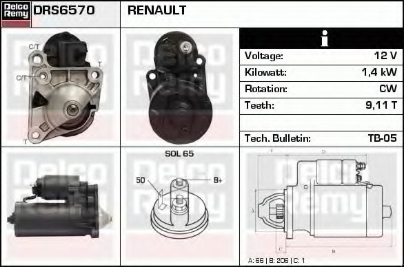 DELCO REMY DRS6570