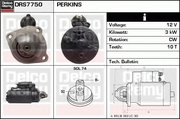 DELCO REMY DRS7750