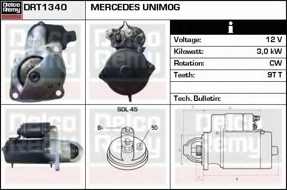 DELCO REMY DRT1340