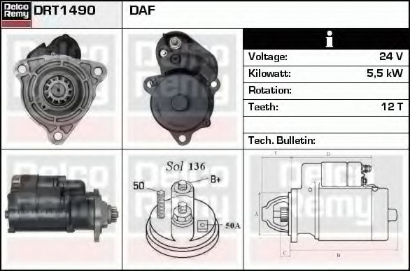 DELCO REMY DRT1490