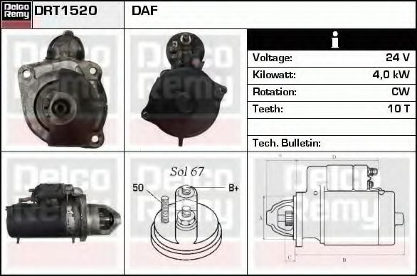 DELCO REMY DRT1520