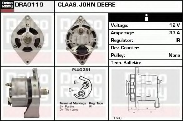 DELCO REMY DRA0110