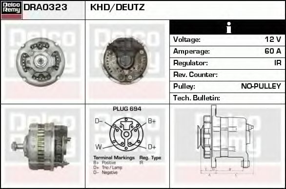 DELCO REMY DRA0323