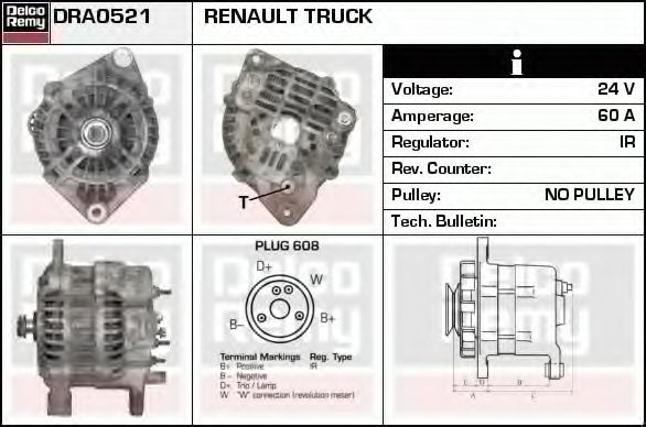 DELCO REMY DRA0521