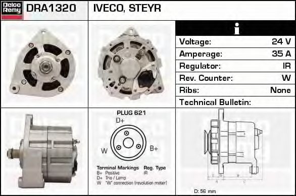 DELCO REMY DRA1320