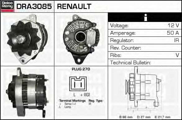 DELCO REMY DRA3085