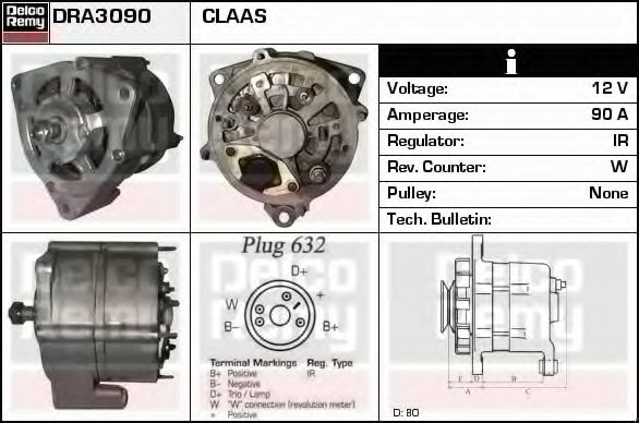 DELCO REMY DRA3090