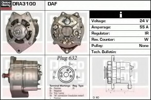 DELCO REMY DRA3100