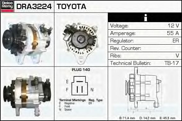 DELCO REMY DRA3224