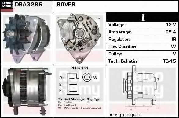 DELCO REMY DRA3286