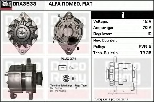 DELCO REMY DRA3533