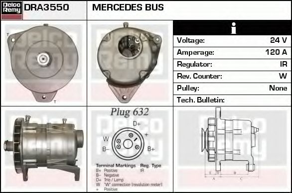 DELCO REMY DRA3550