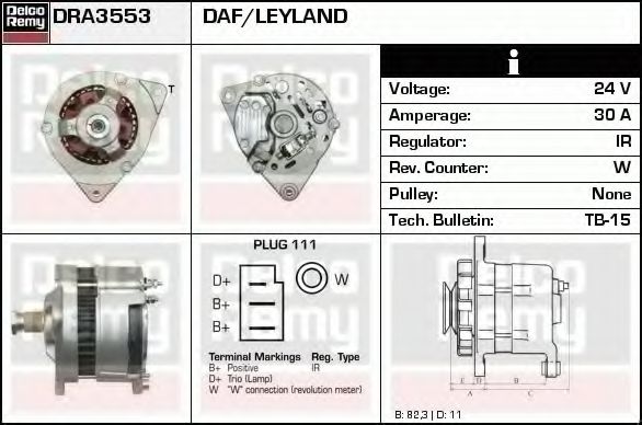 DELCO REMY DRA3553