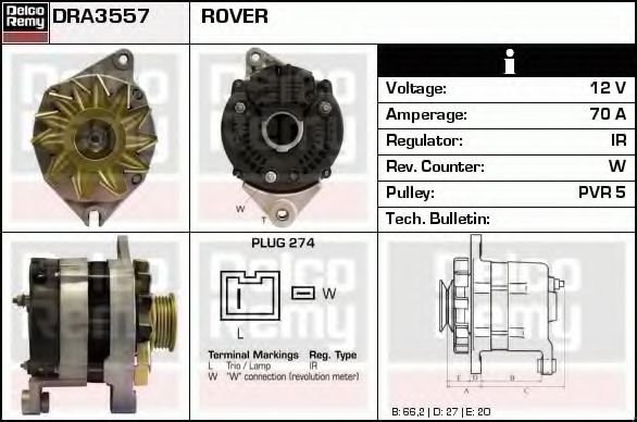 DELCO REMY DRA3557