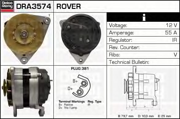 DELCO REMY DRA3574